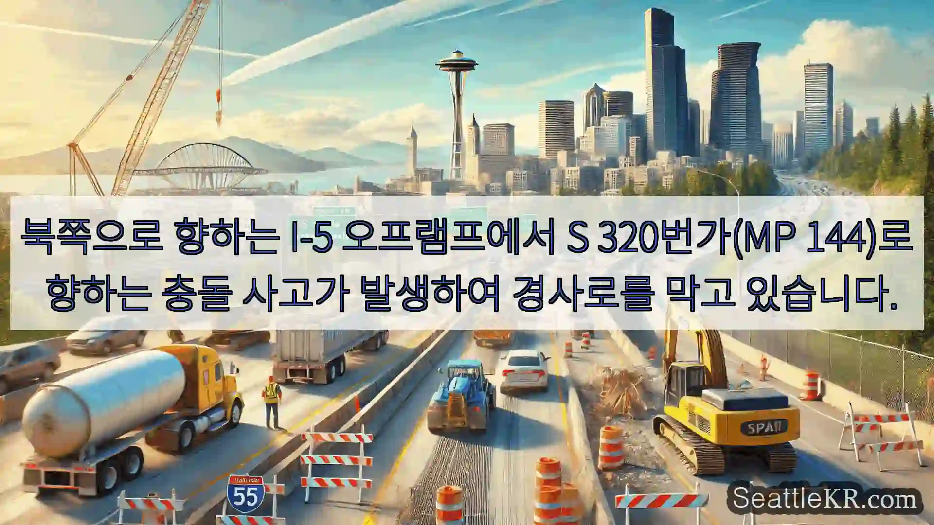 시애틀 교통뉴스 북쪽으로 향하는 I-5 오프램프에서 S 320번가(MP