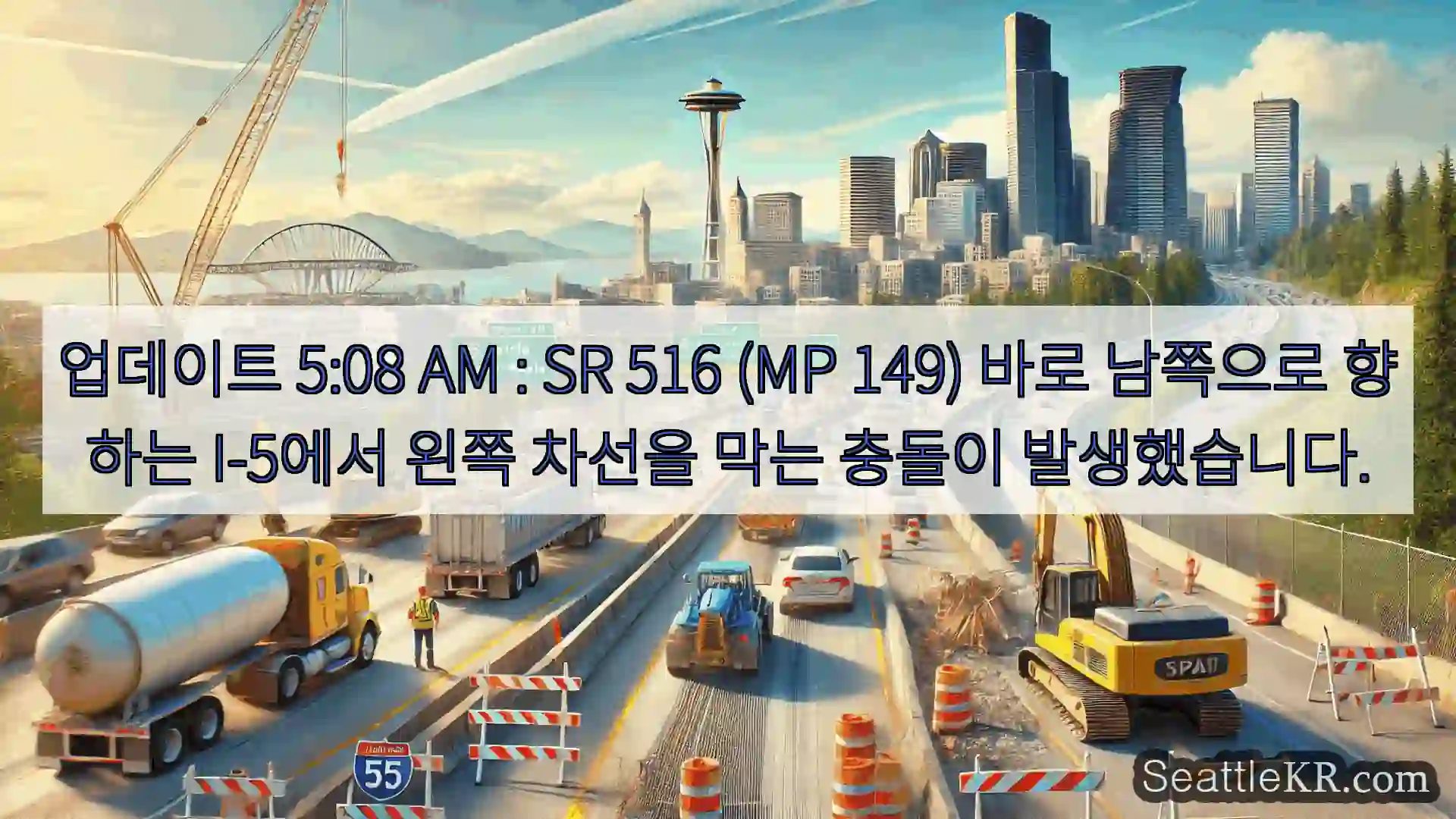 시애틀 교통뉴스 업데이트 5:08 AM : SR 516 (MP 149) 바로