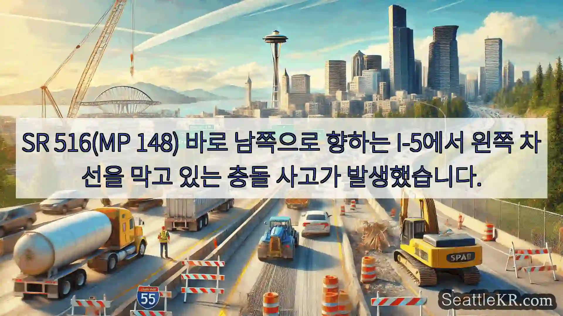 시애틀 교통뉴스 SR 516(MP 148) 바로 남쪽으로 향하는 I-5에서