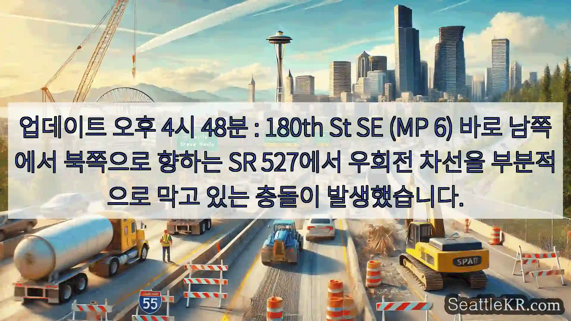 시애틀 교통뉴스 업데이트 오후 4시 48분 : 180th St SE (MP