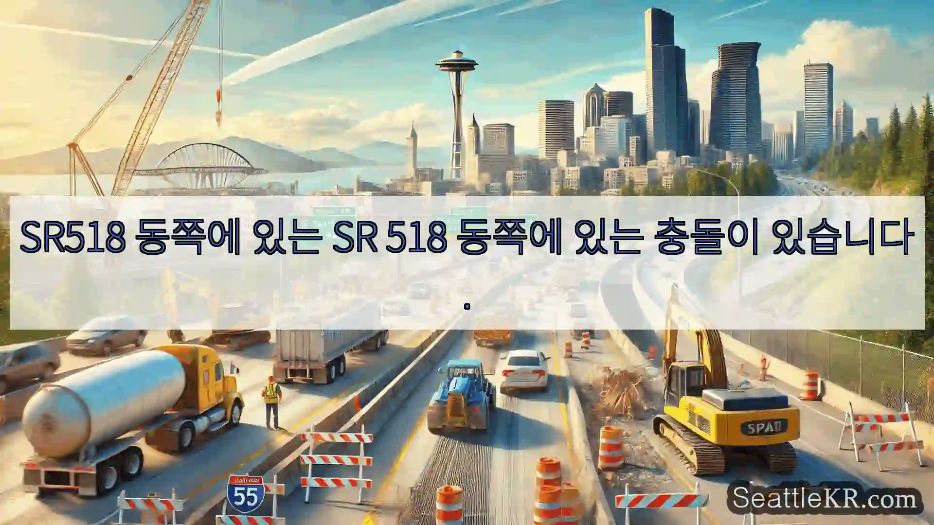 시애틀 교통뉴스 SR518 동쪽에 있는 SR 518 동쪽에 있는 충돌이