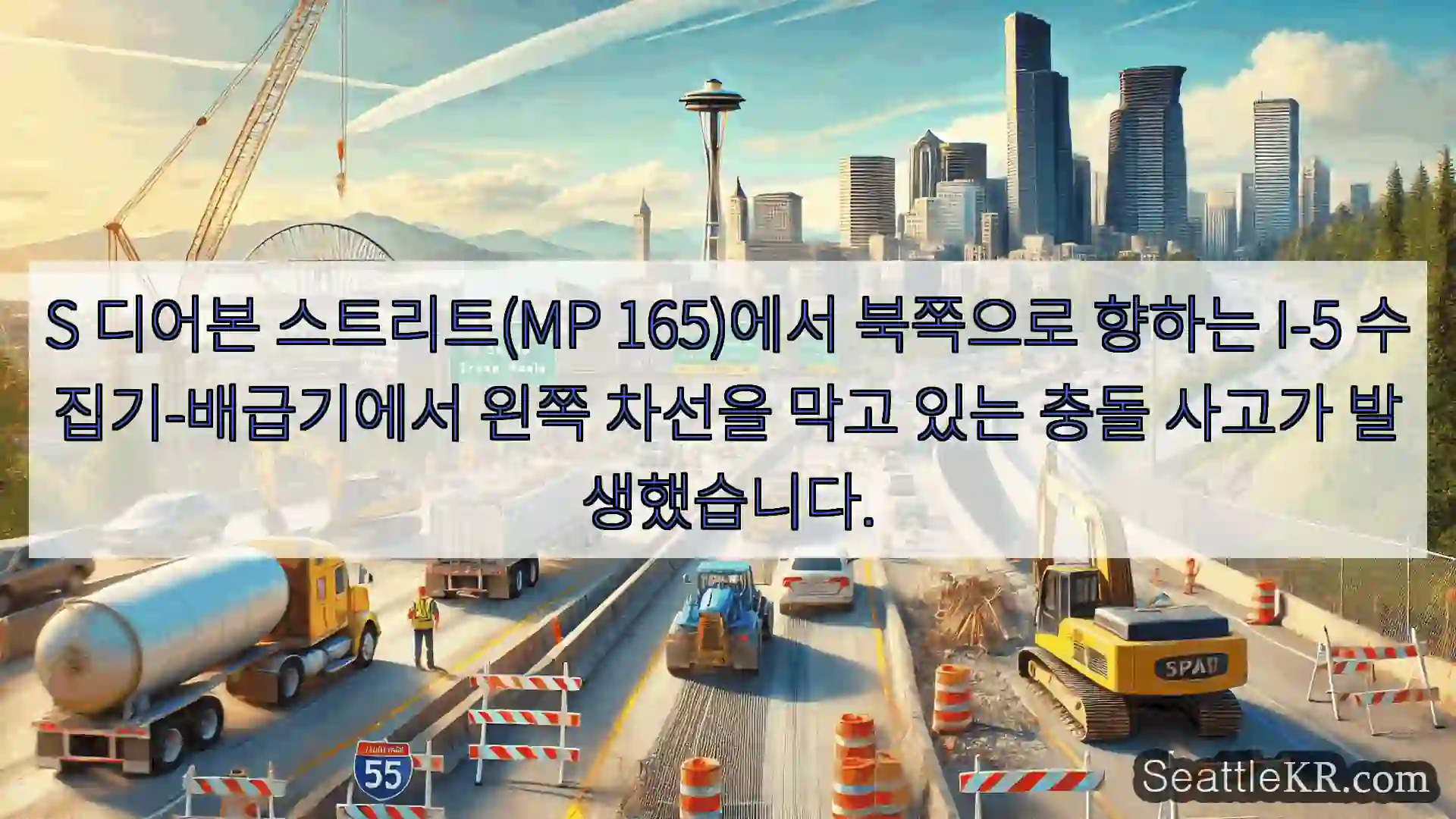 시애틀 교통뉴스 S 디어본 스트리트(MP 165)에서 북쪽으로 향하는 I-5