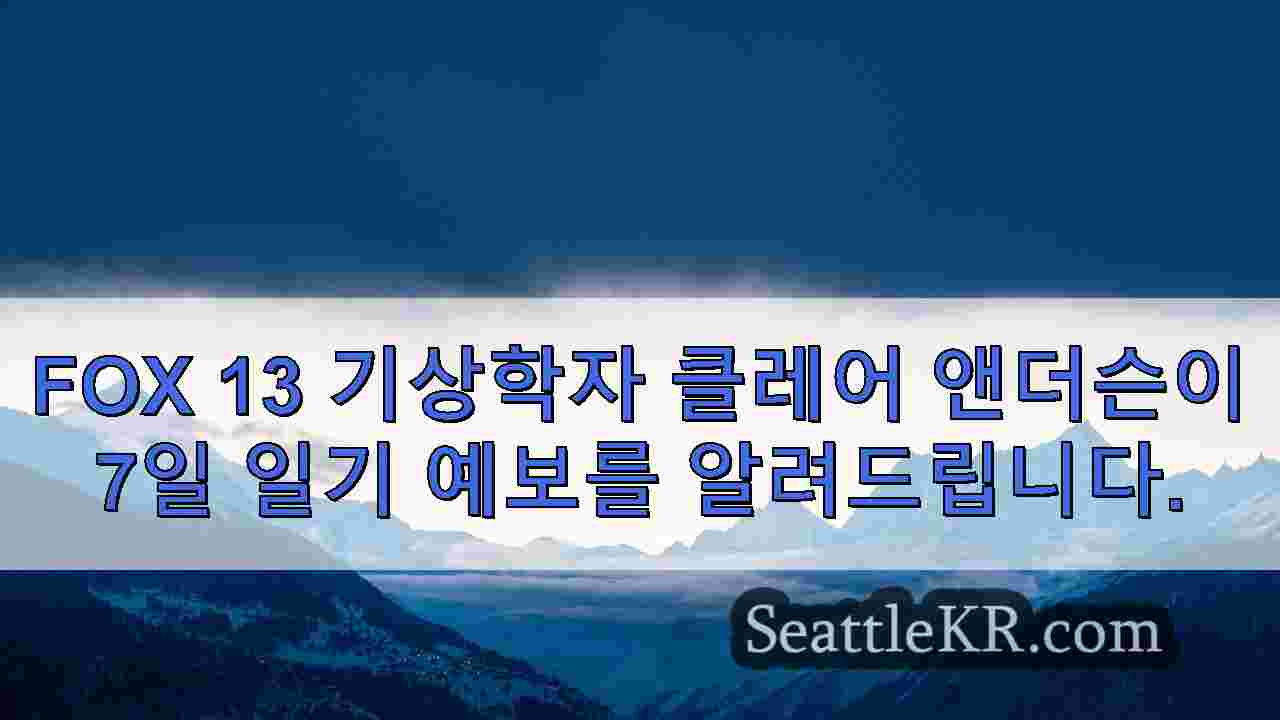 시애틀 날씨: 화요일까지 짙은 안개와 함께 또 다른 쌀쌀한 밤