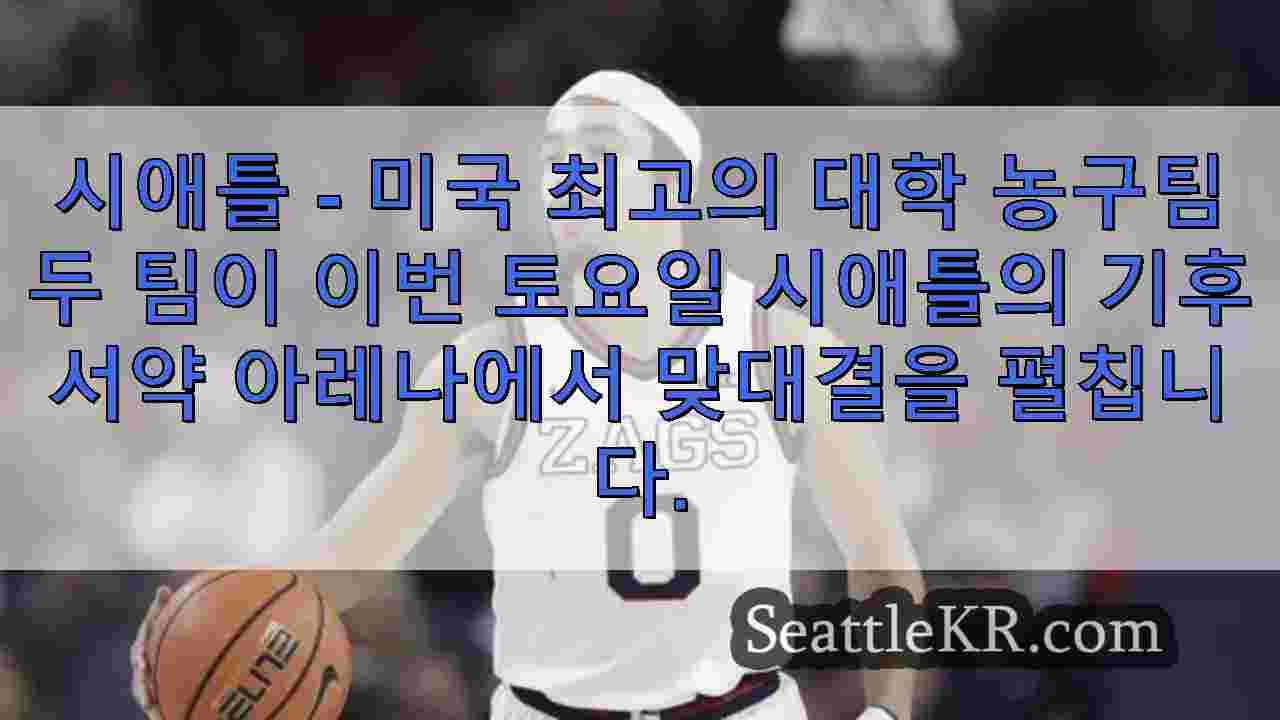 시애틀에서 7위 곤자가 대 4위 켄터키 농구를 보는 방법