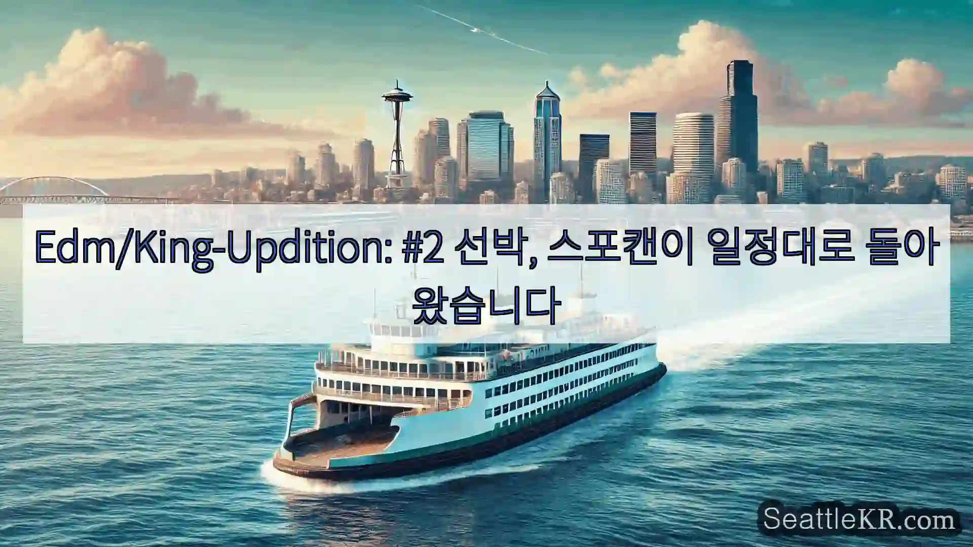 시애틀 페리 뉴스 Edm/King-Updition: #2 선박, 스포캔이