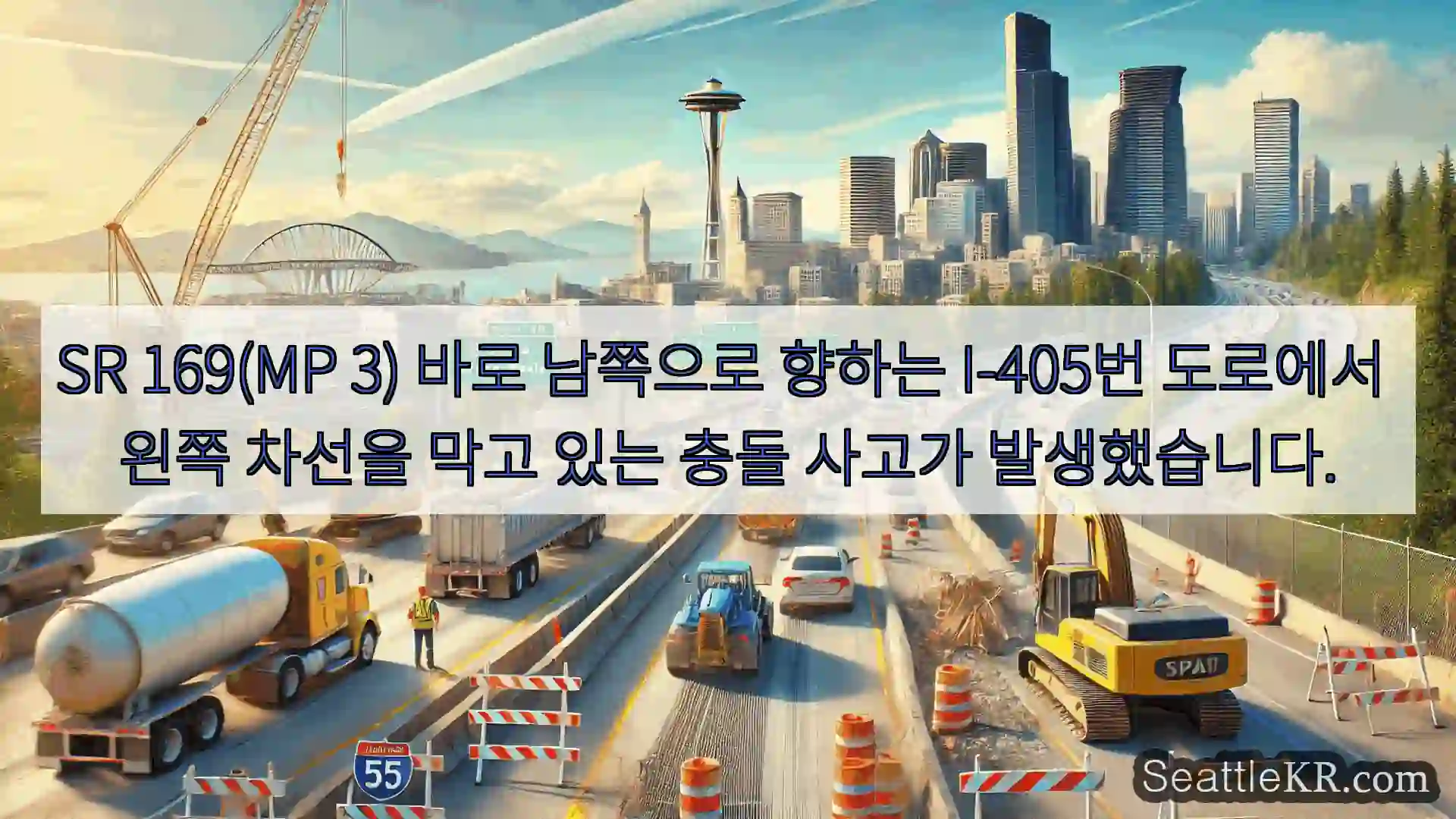 시애틀 교통뉴스 SR 169(MP 3) 바로 남쪽으로 향하는 I-405번