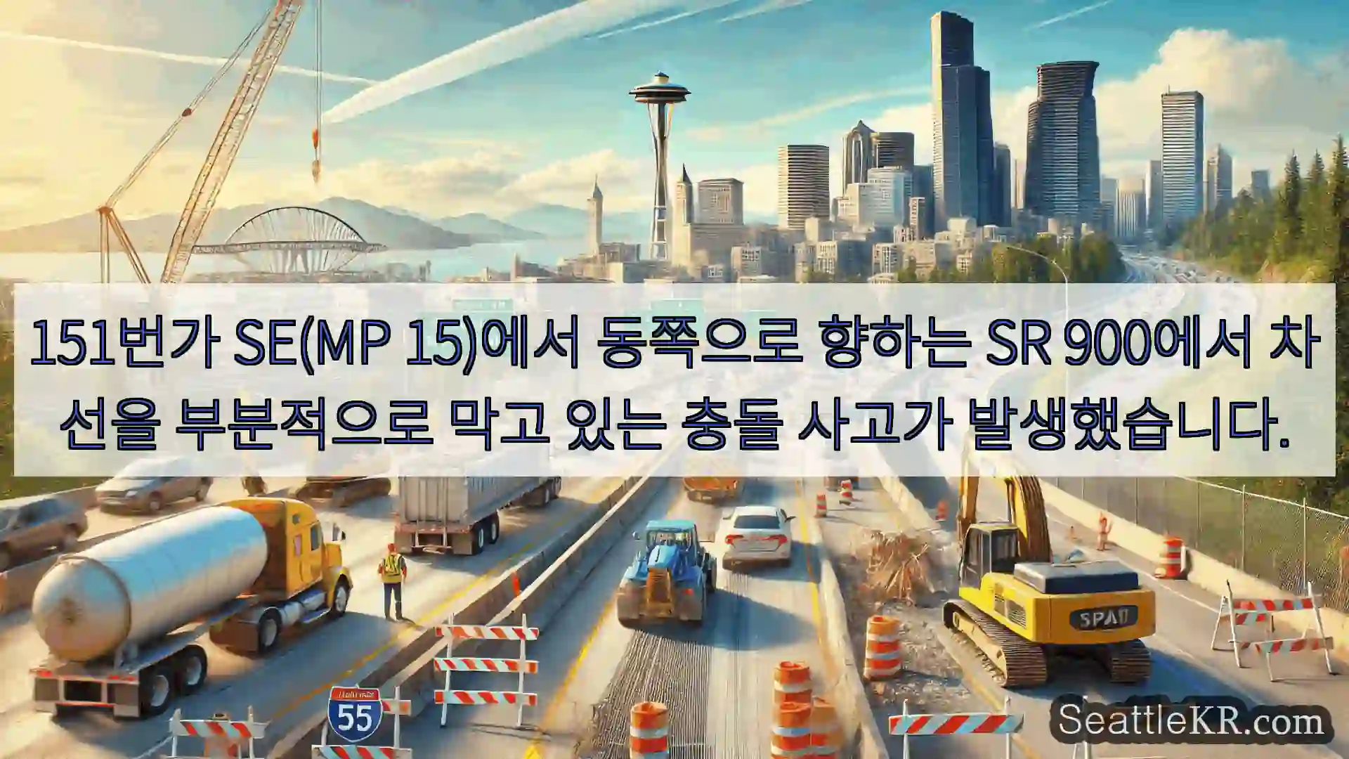 시애틀 교통뉴스 151번가 SE(MP 15)에서 동쪽으로 향하는 SR