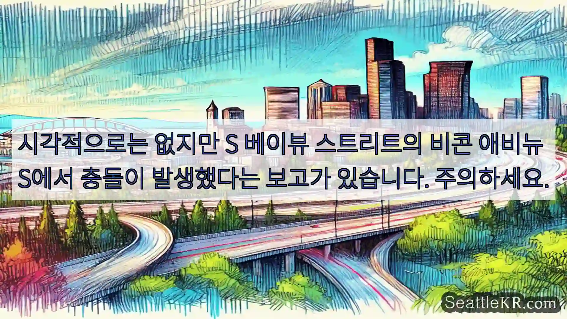 시애틀 교통뉴스 시각적으로는 없지만 S 베이뷰 스트리트의 비콘 애비뉴 S에서