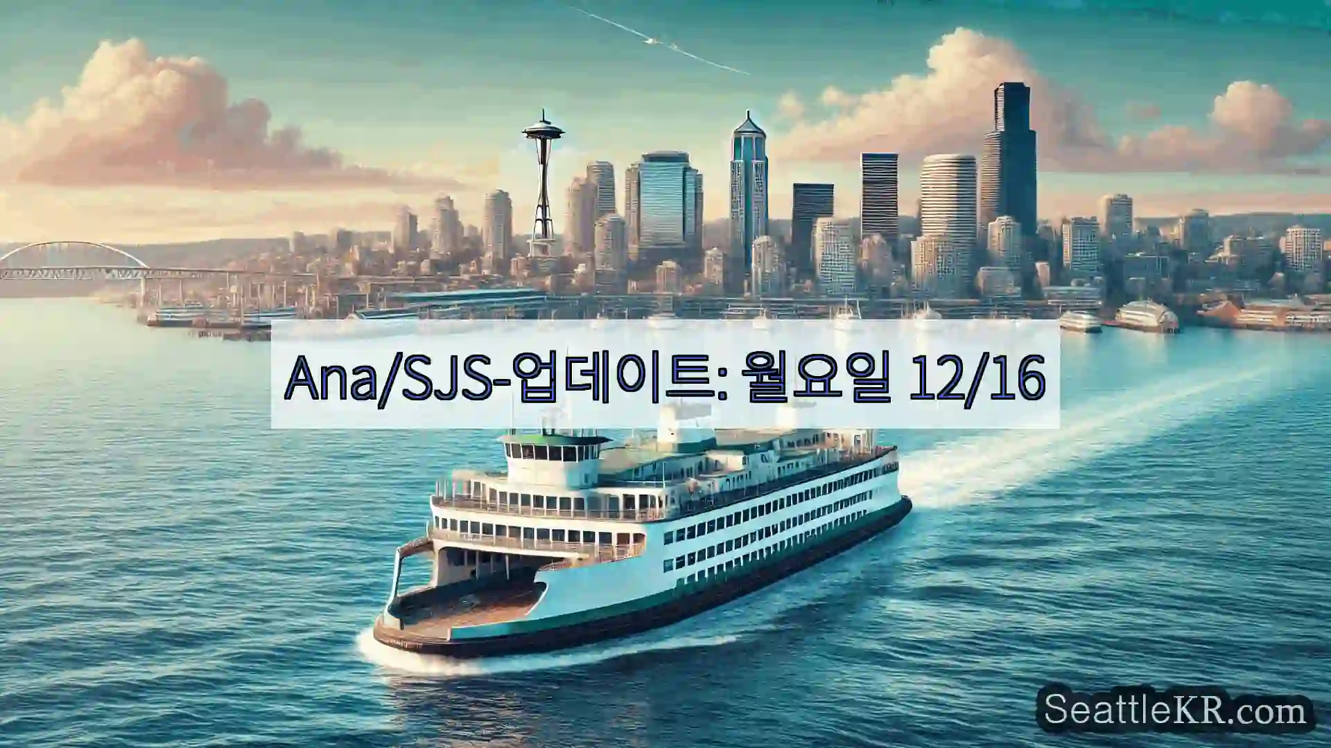시애틀 페리 뉴스 Ana/SJS-업데이트: 월요일 12/16