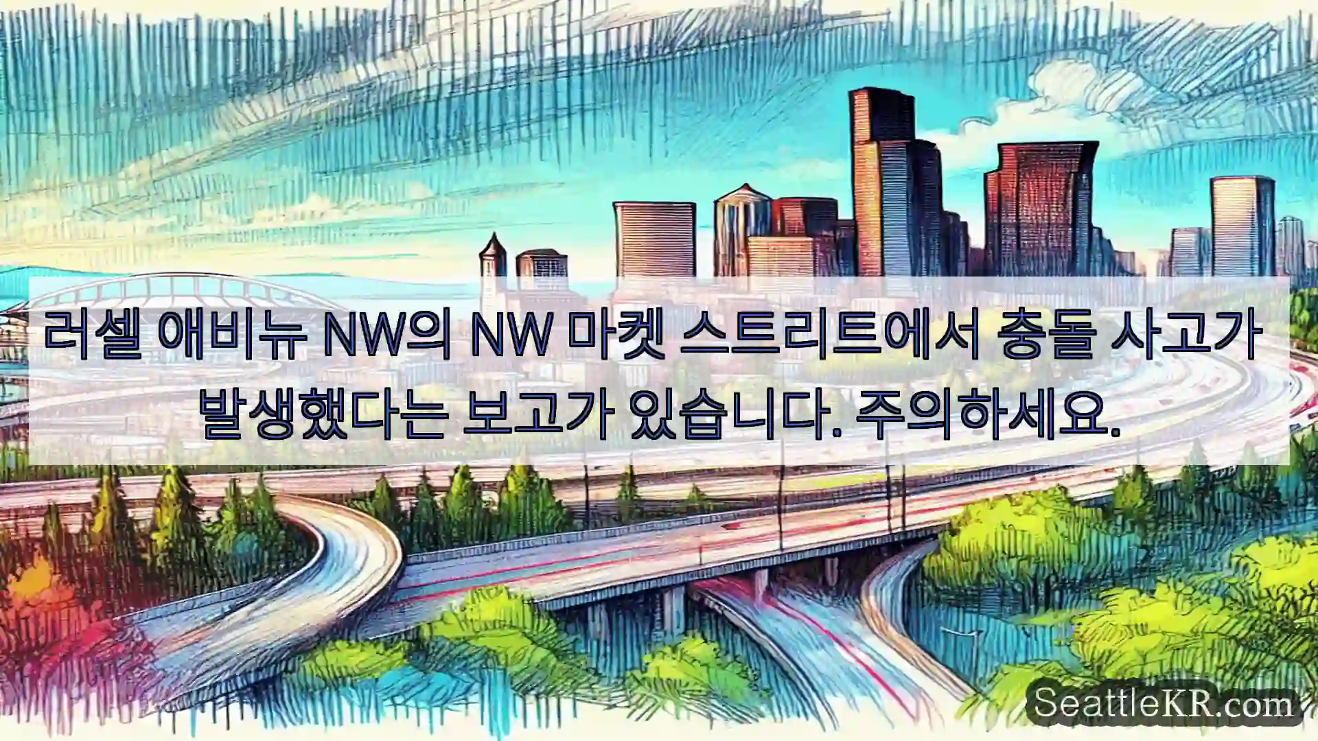 시애틀 교통뉴스 러셀 애비뉴 NW의 NW 마켓 스트리트에서 충돌 사고가