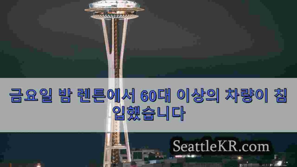 금요일 밤 렌튼에서 60대 이상의 차량이 침입했습니다