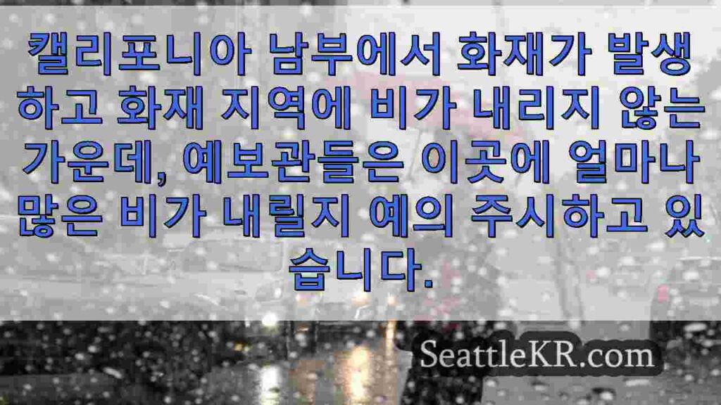 서부 워싱턴, 1 월 하순의 서늘한 기온, 혼합 강수량 대비
