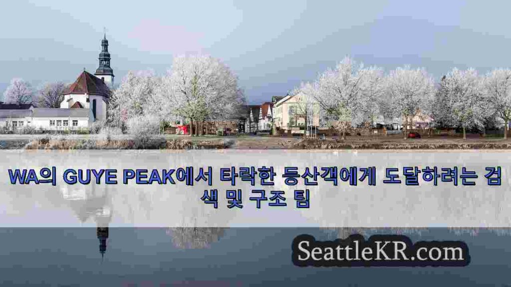 WA의 Guye Peak에서 타락한 등산객에게 도달하려는 검색 및 구조