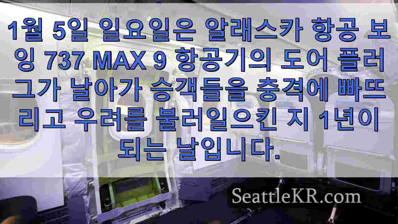 알래스카 항공 737 비행 중 사고 1년 후 승객들은 보잉의 안전성에