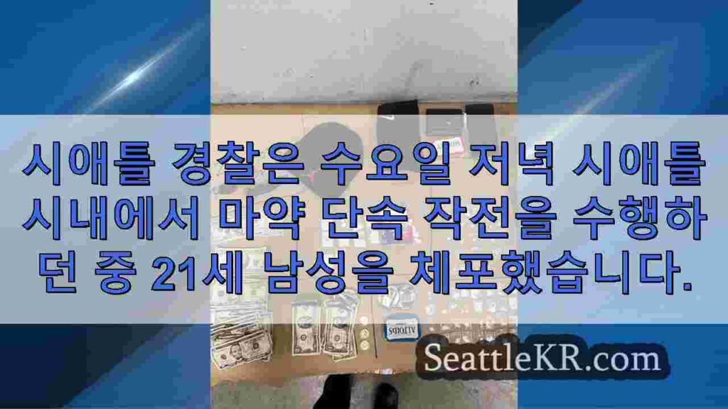 시애틀 시내에서 25 그램의 펜타닐과 현금을 소지 한 남성 체포