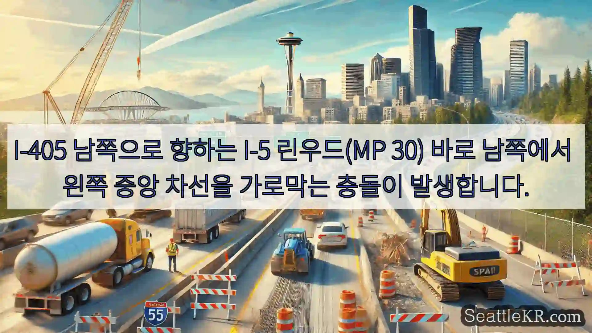 시애틀 교통뉴스 I-405 남쪽으로 향하는 I-5 린우드(MP 30) 바로