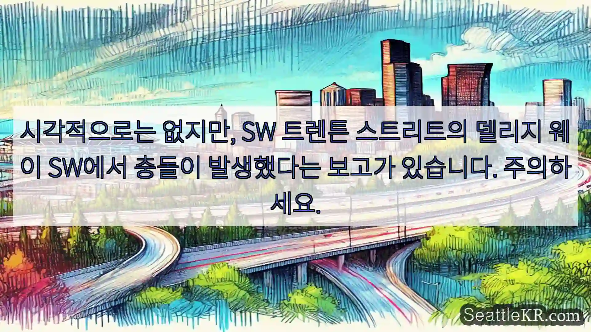 시애틀 교통뉴스 시각적으로는 없지만, SW 트렌튼 스트리트의 델리지 웨이