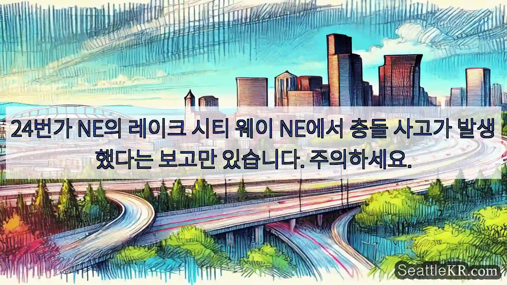 시애틀 교통뉴스 24번가 NE의 레이크 시티 웨이 NE에서 충돌 사고가