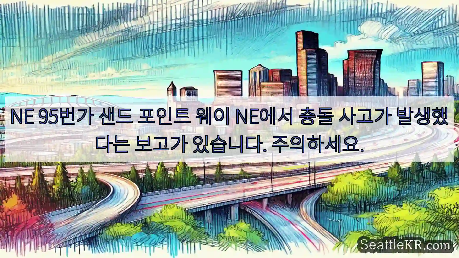 시애틀 교통뉴스 NE 95번가 샌드 포인트 웨이 NE에서 충돌 사고가