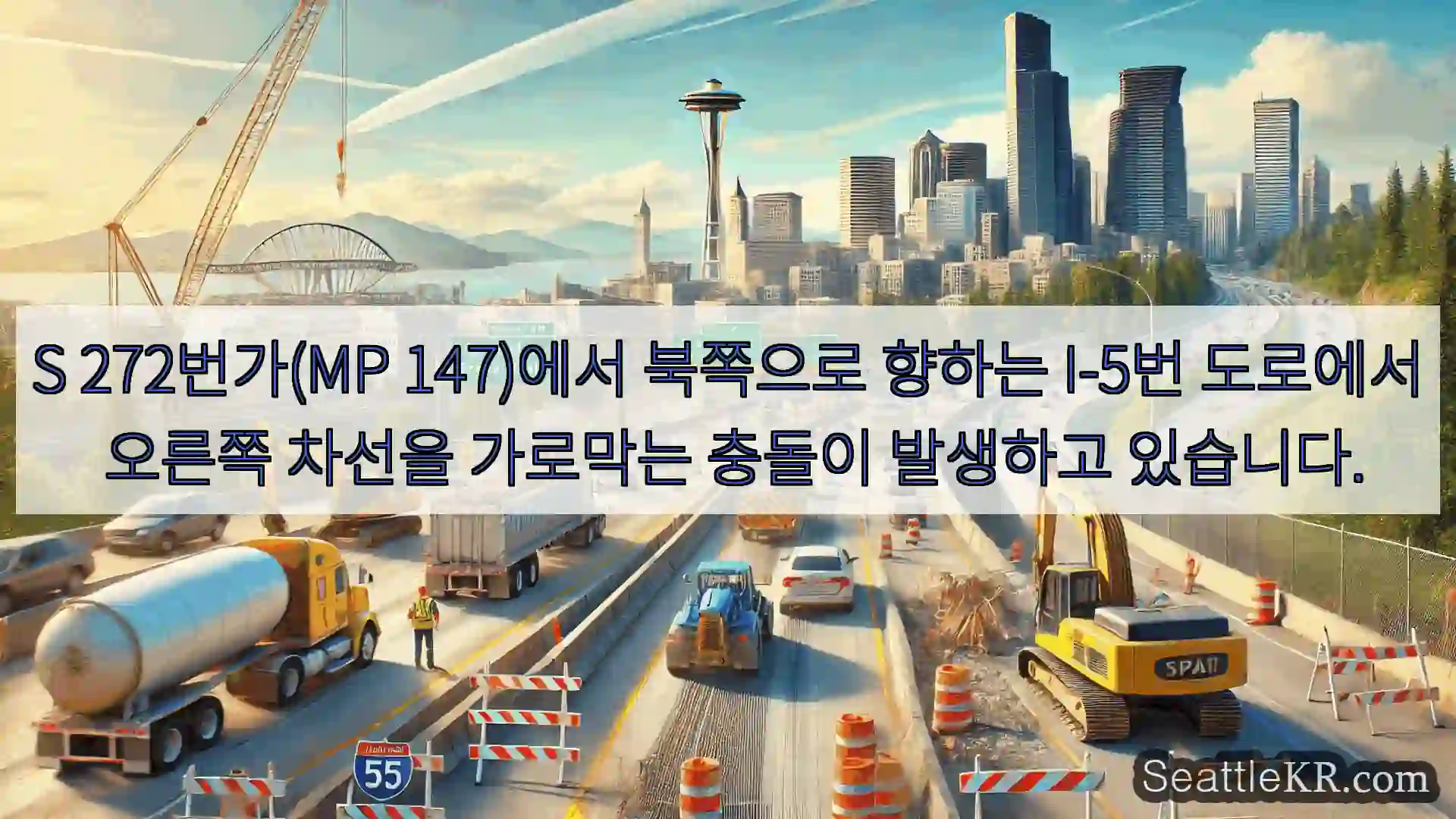 시애틀 교통뉴스 S 272번가(MP 147)에서 북쪽으로 향하는 I-5번