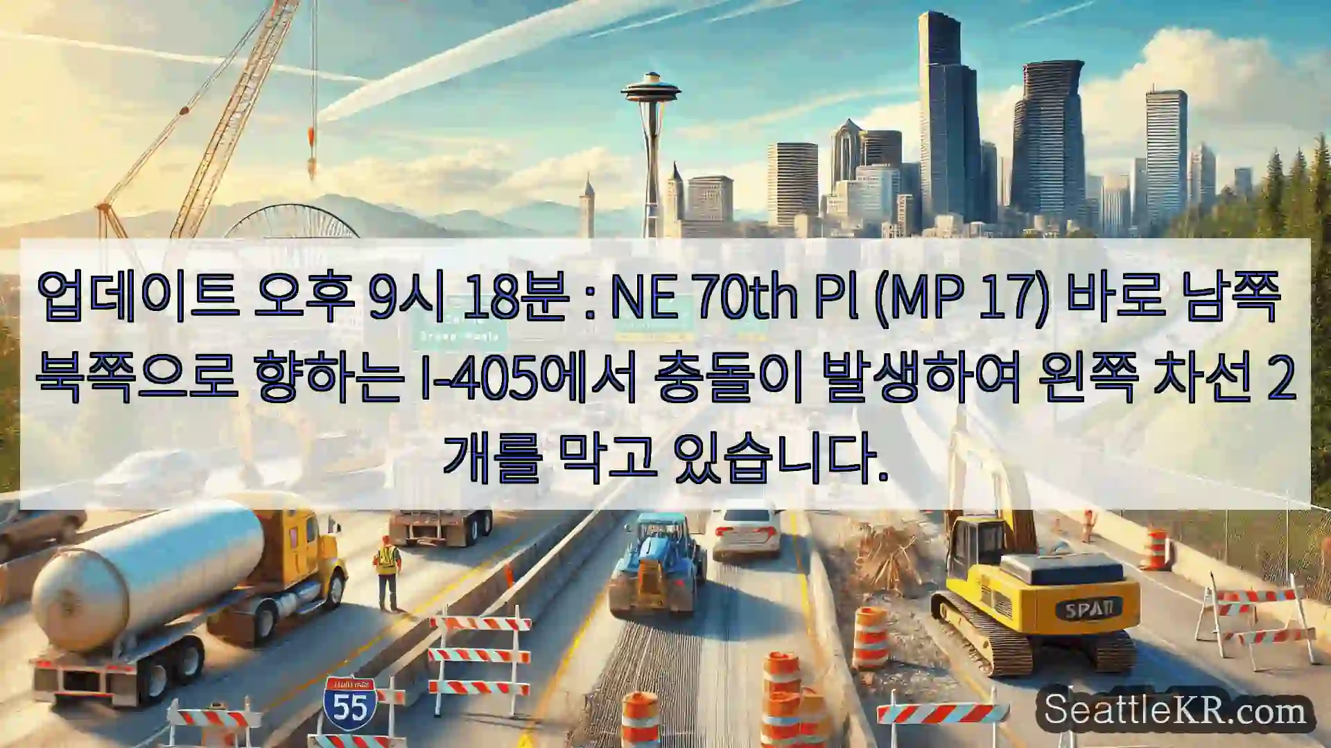 시애틀 교통뉴스 업데이트 오후 9시 18분 : NE 70th Pl (MP