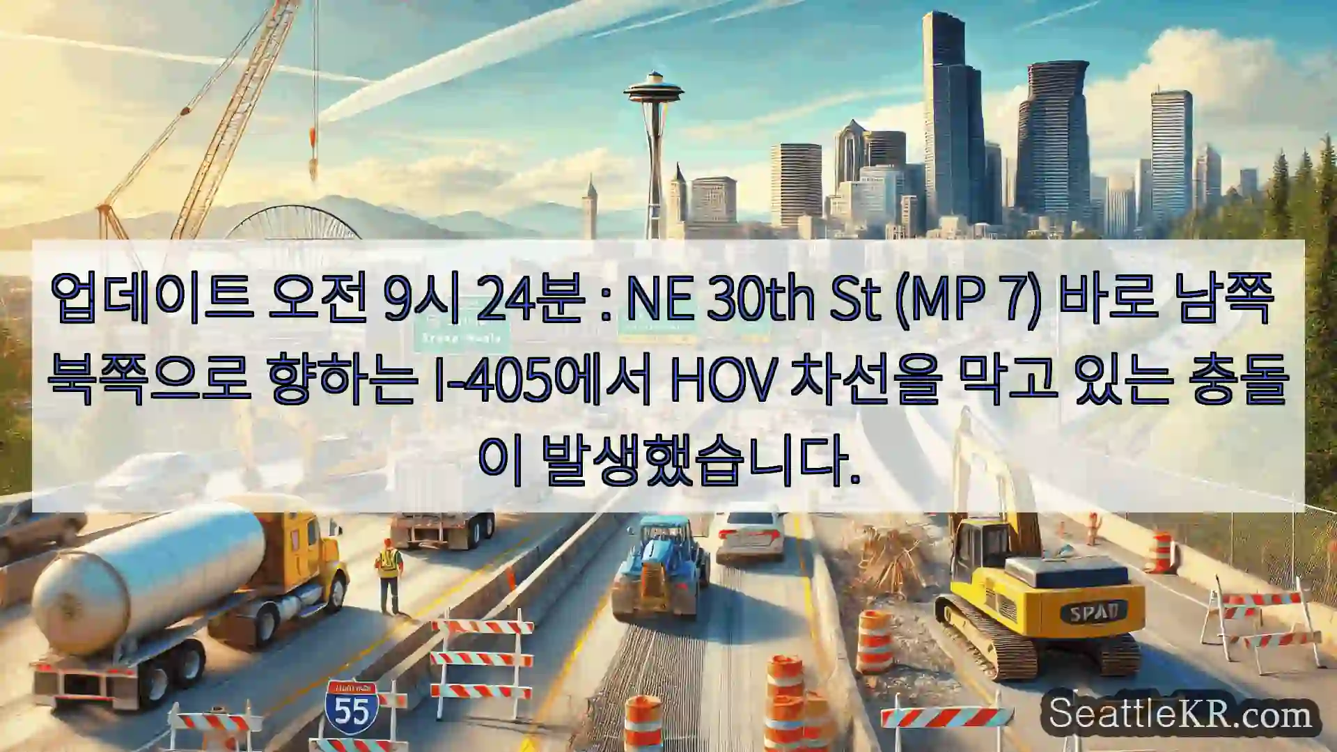 시애틀 교통뉴스 업데이트 오전 9시 24분 : NE 30th St (MP 7)