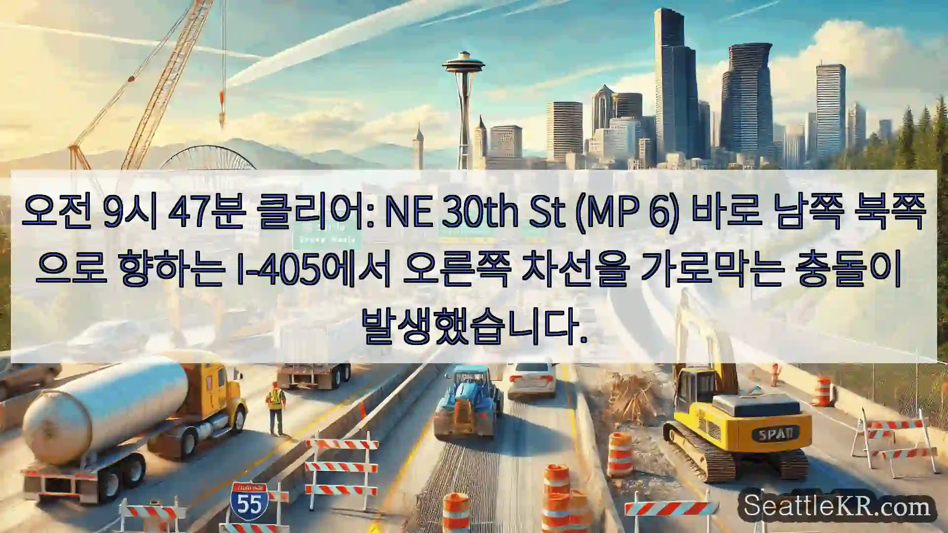 시애틀 교통뉴스 오전 9시 47분 클리어: NE 30th St (MP 6)