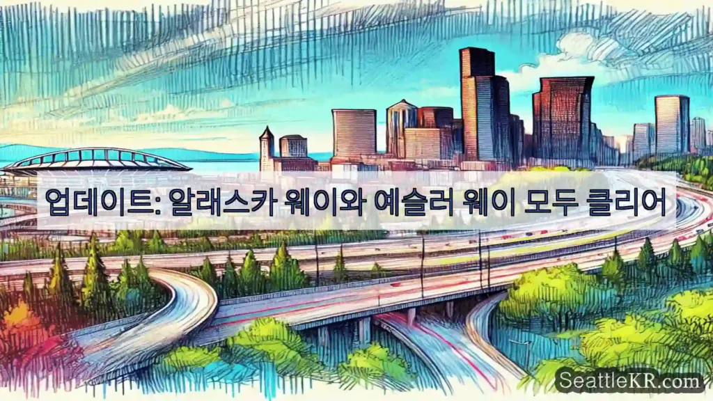시애틀 교통뉴스 업데이트: 알래스카 웨이와 예슬러 웨이 모두 클리어