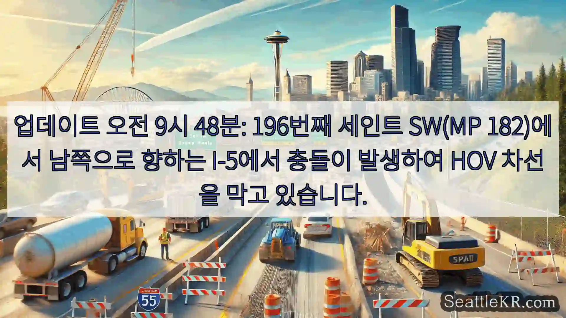 시애틀 교통뉴스 업데이트 오전 9시 48분: 196번째 세인트 SW(MP