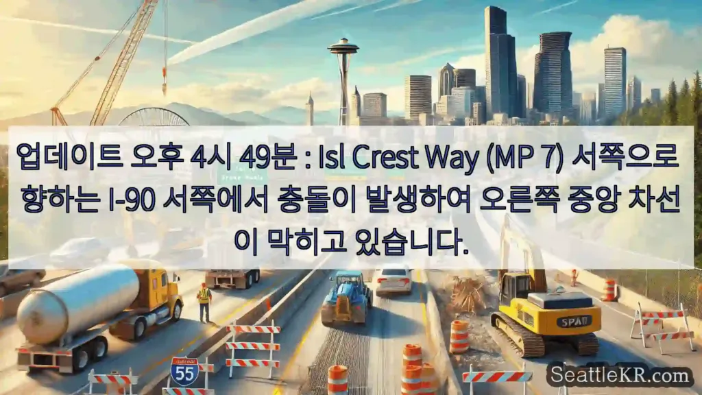 시애틀 교통뉴스 업데이트 오후 4시 49분 : Isl Crest Way (MP