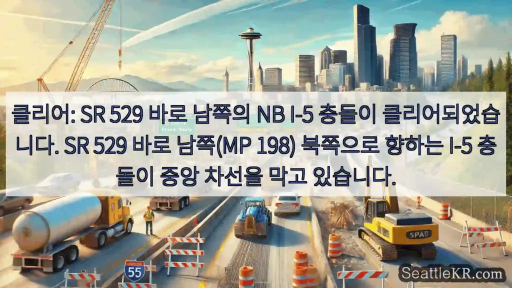 시애틀 교통뉴스 클리어: SR 529 바로 남쪽의 NB I-5 충돌이