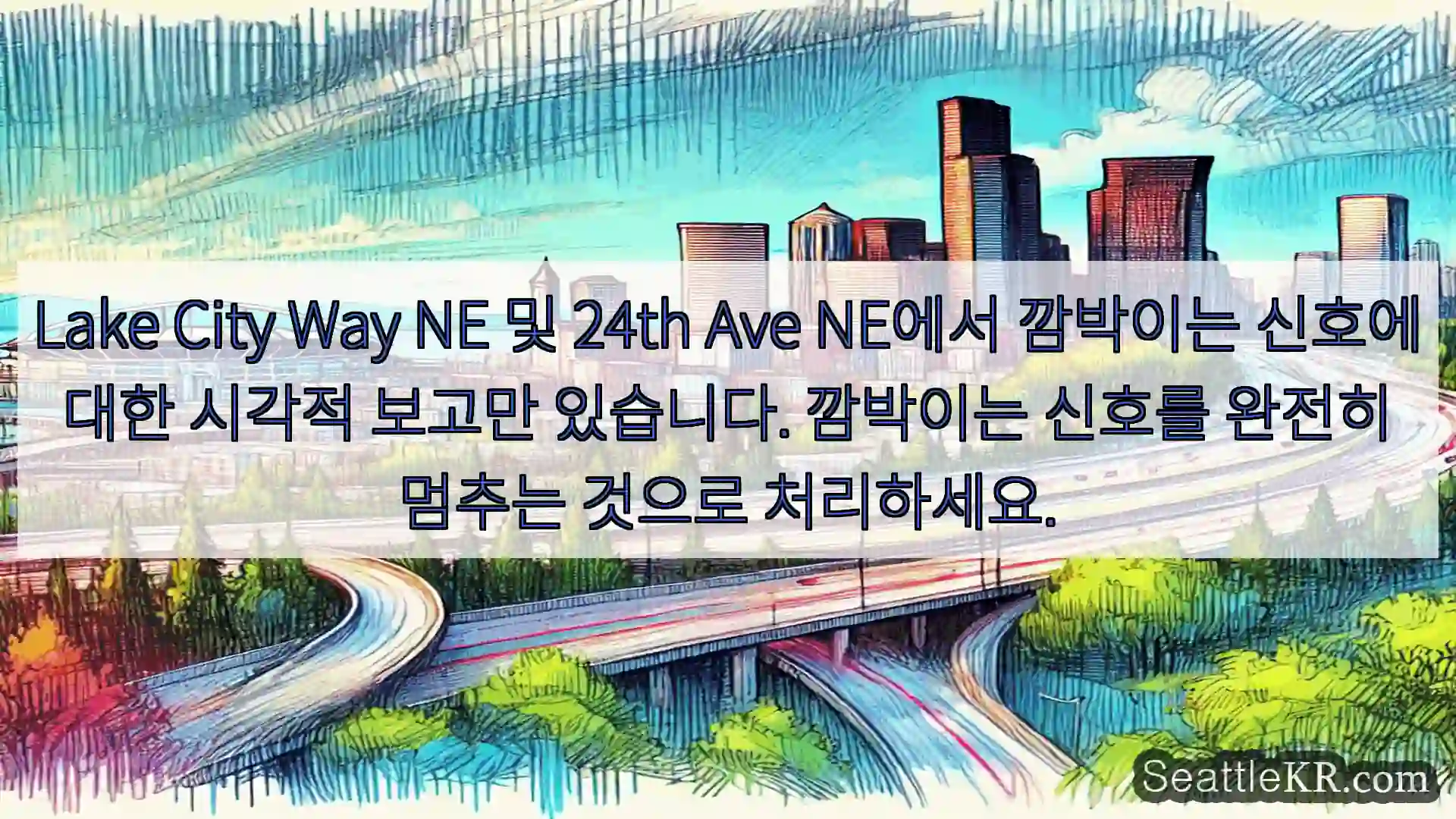 시애틀 교통뉴스 Lake City Way NE 및 24th Ave NE에서