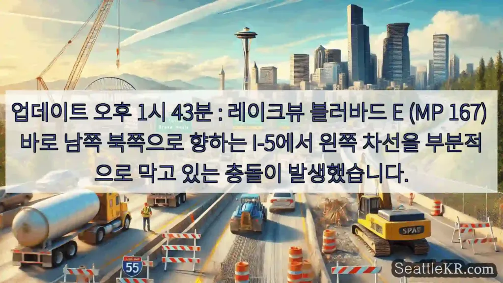 시애틀 교통뉴스 업데이트 오후 1시 43분 : 레이크뷰 블러바드 E (MP