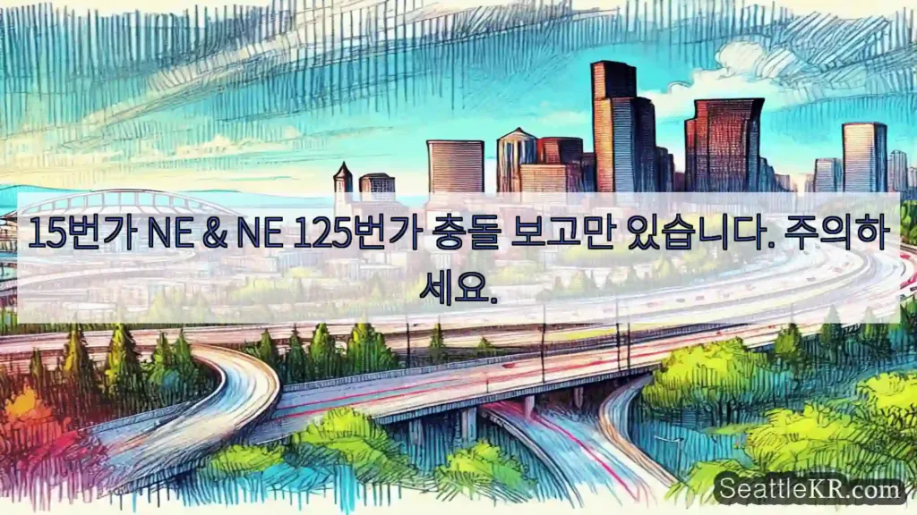 시애틀 교통뉴스 15번가 NE & NE 125번가 충돌 보고만 있습니다.