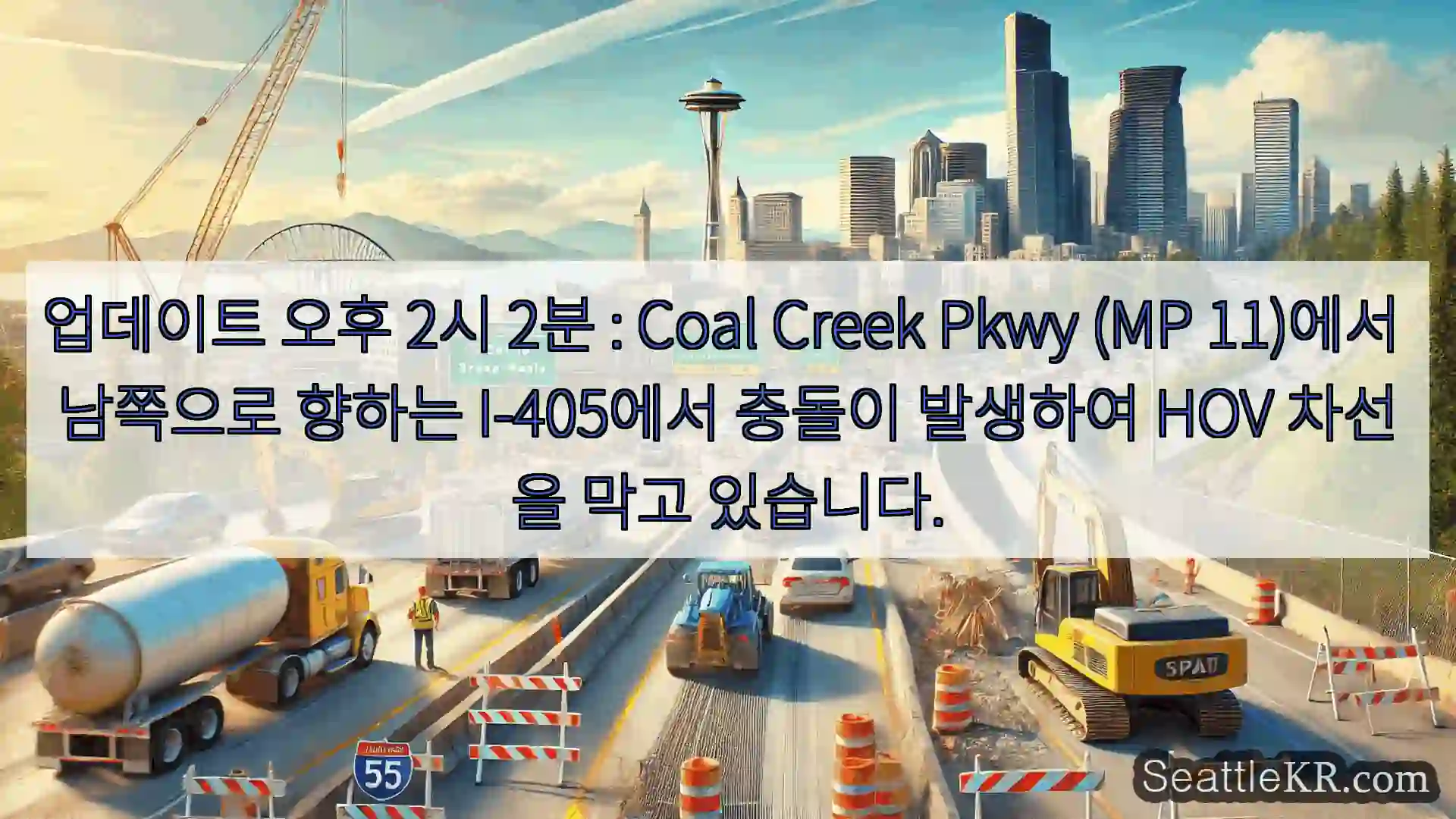 시애틀 교통뉴스 업데이트 오후 2시 2분 : Coal Creek Pkwy