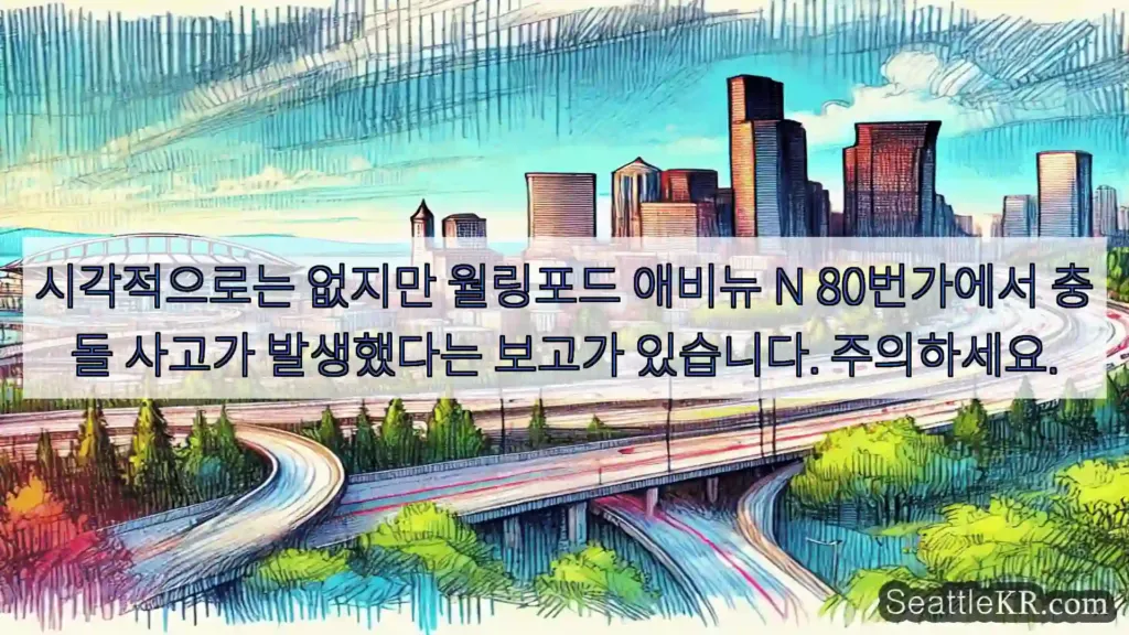 시애틀 교통뉴스 시각적으로는 없지만 월링포드 애비뉴 N 80번가에서 충돌