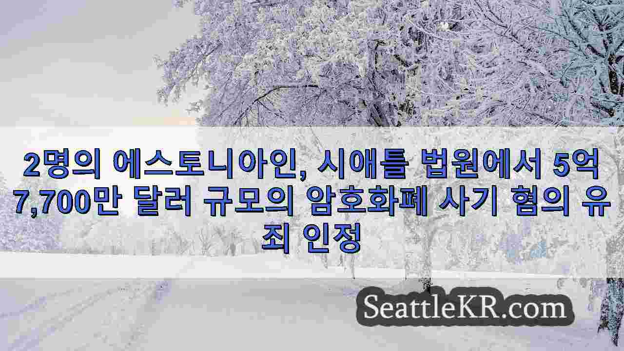 2명의 에스토니아인, 시애틀 법원에서 5억 7,700만 달러 규모의