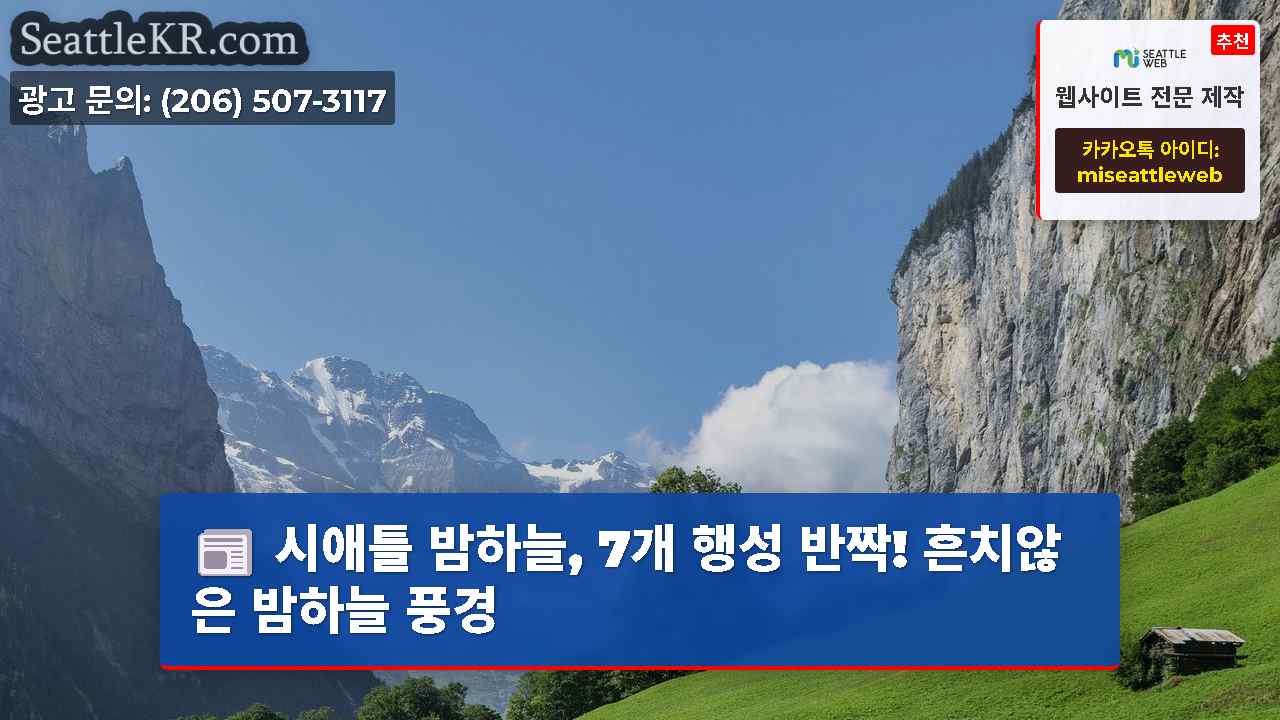 시애틀 밤하늘 7개 행성 반짝! 흔치않은 밤하늘 풍경