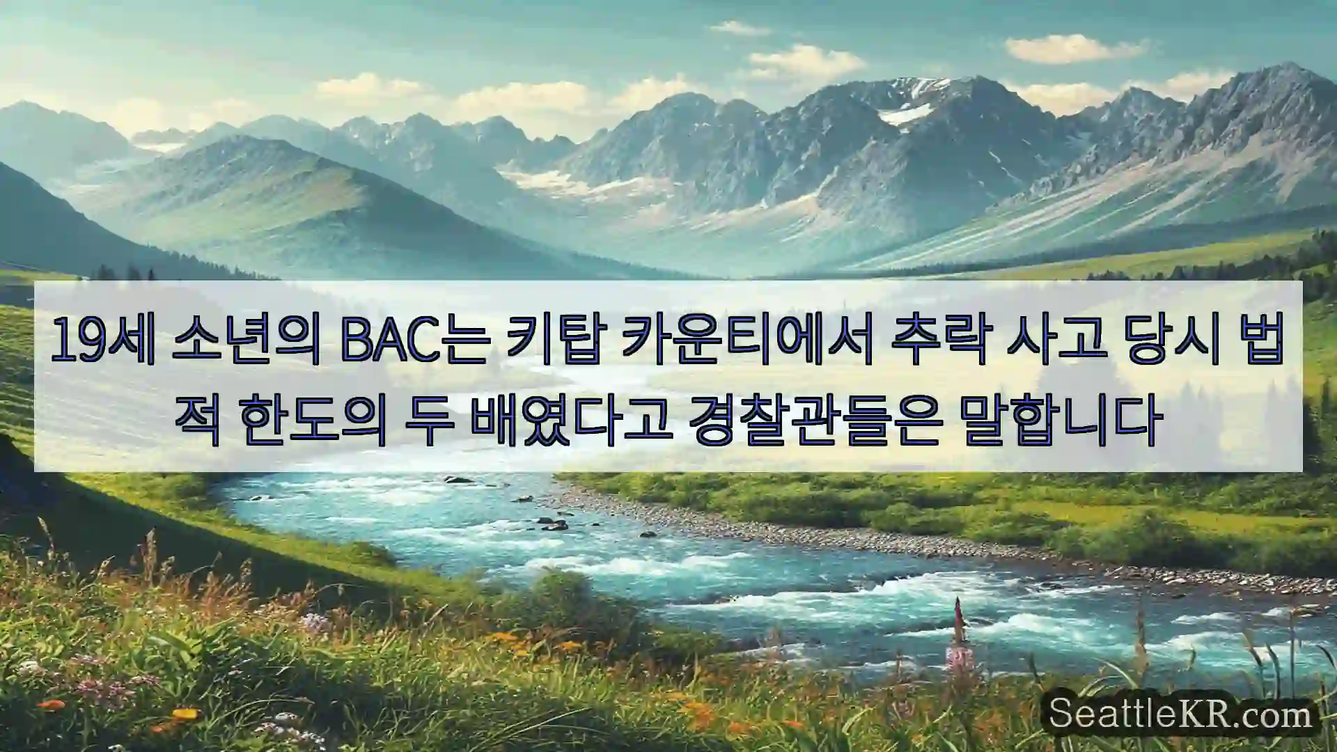 시애틀 뉴스 19세 소년의 BAC는 키탑 카운티에서 추락 사고 당시 법적