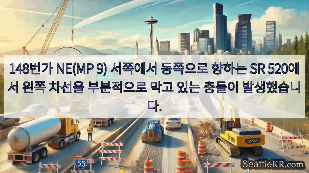 시애틀 교통뉴스 148번가 NE(MP 9) 서쪽에서 동쪽으로 향하는 SR