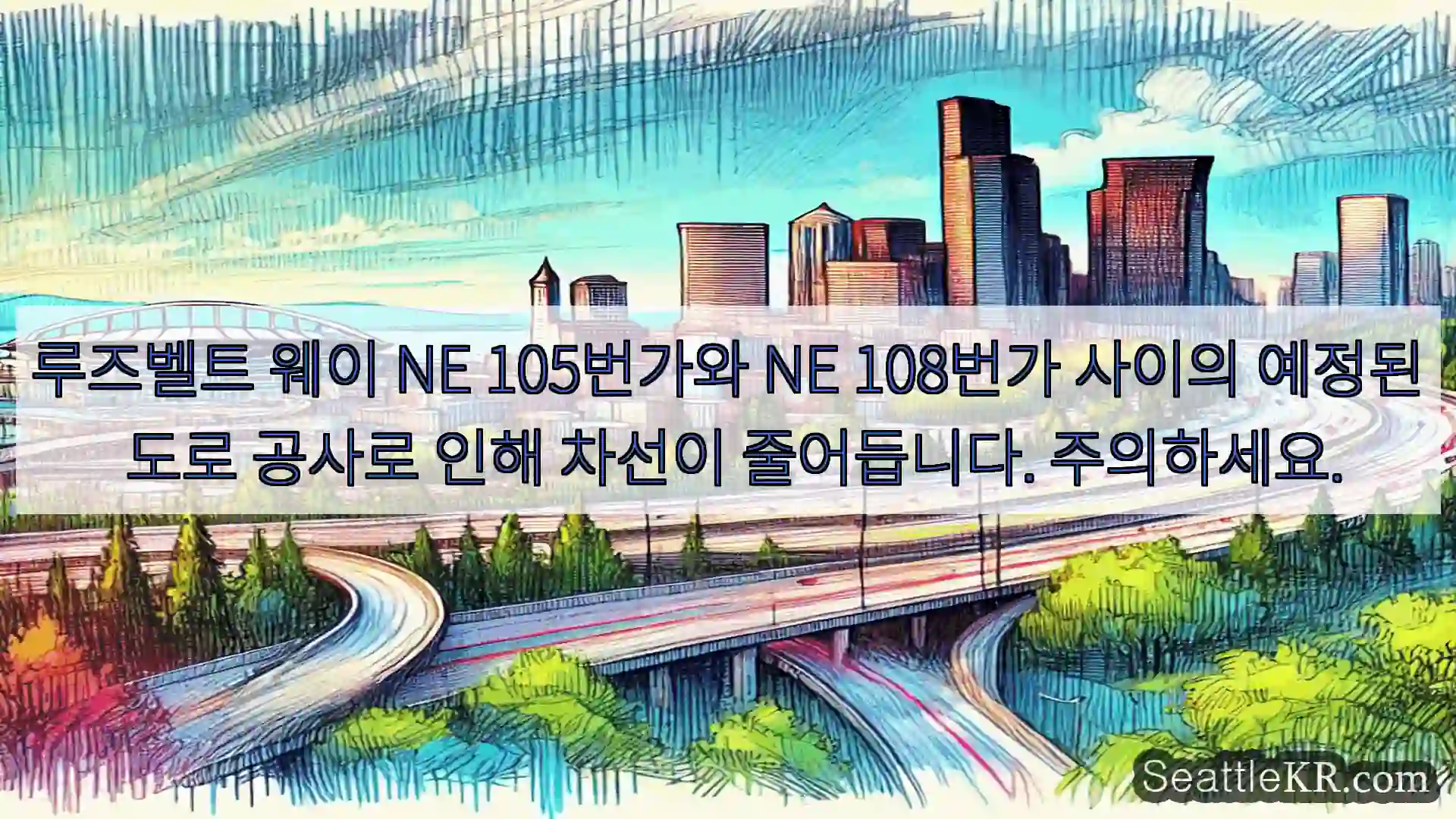 시애틀 교통뉴스 루즈벨트 웨이 NE 105번가와 NE 108번가 사이의 예정된