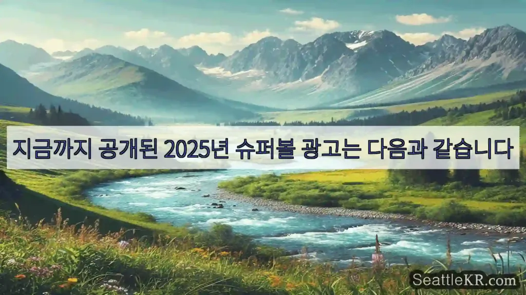 시애틀 뉴스 지금까지 공개된 2025년 슈퍼볼 광고는 다음과 같습니다