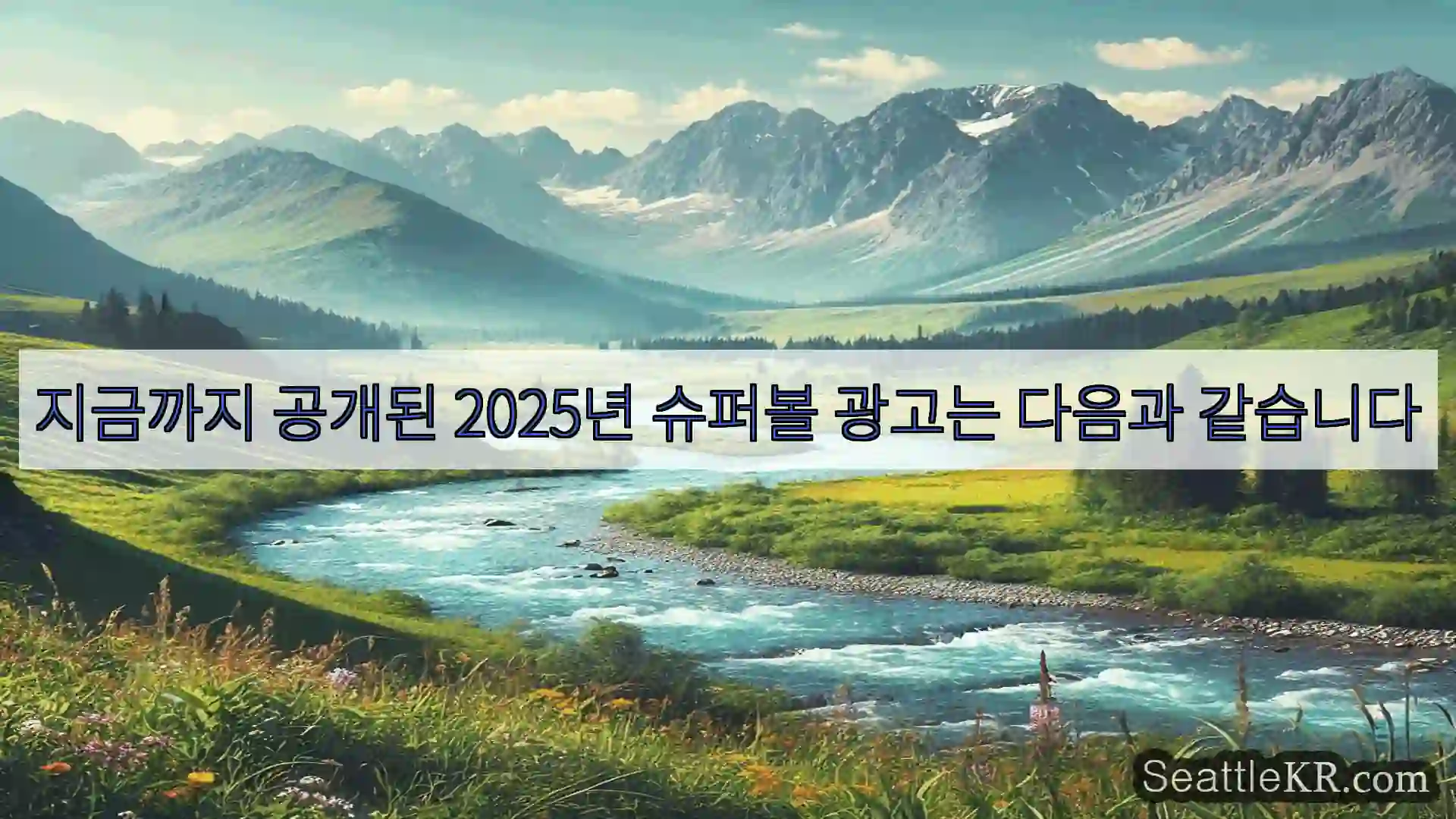 시애틀 뉴스 지금까지 공개된 2025년 슈퍼볼 광고는 다음과 같습니다