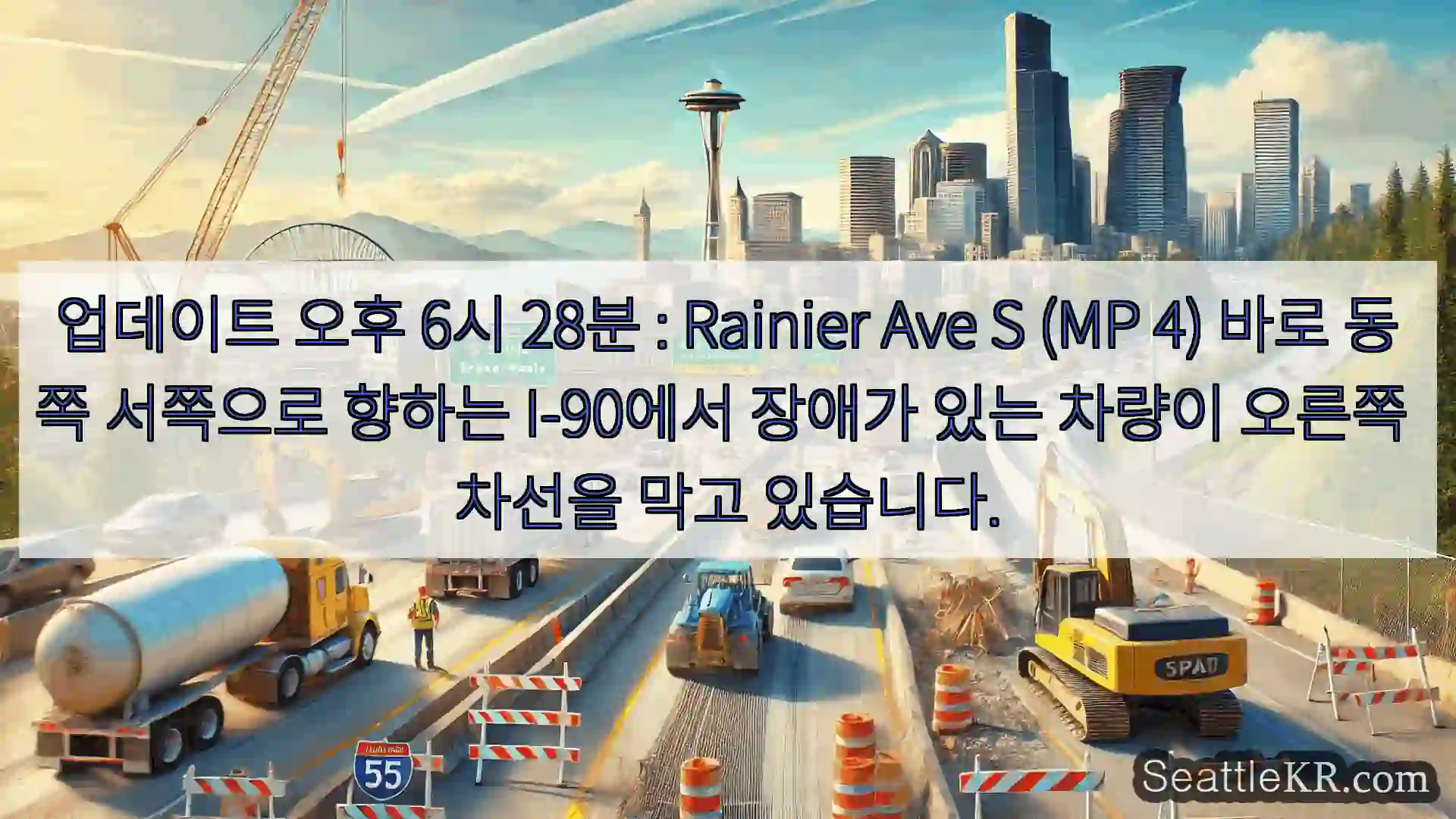 시애틀 교통뉴스 업데이트 오후 6시 28분 : Rainier Ave S (MP