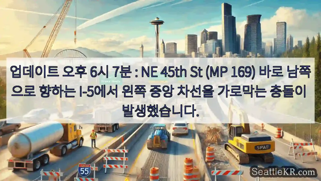 업데이트 오후 6시 7분 : NE 45th St (MP 169) 바로 남쪽으로 향하는