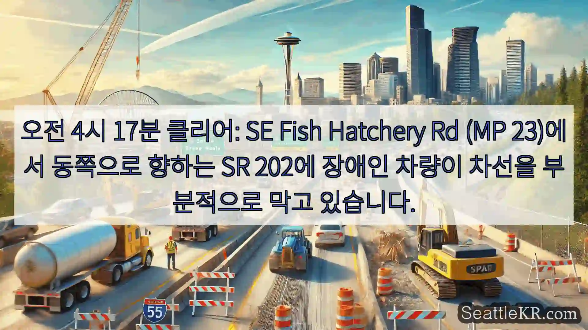 오전 4시 17분 클리어: SE Fish Hatchery Rd (MP 23)에서 동쪽으로