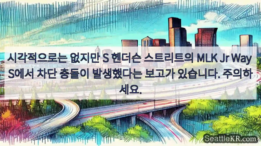 시각적으로는 없지만 S 헨더슨 스트리트의 MLK Jr Way S에서 차단 충돌이