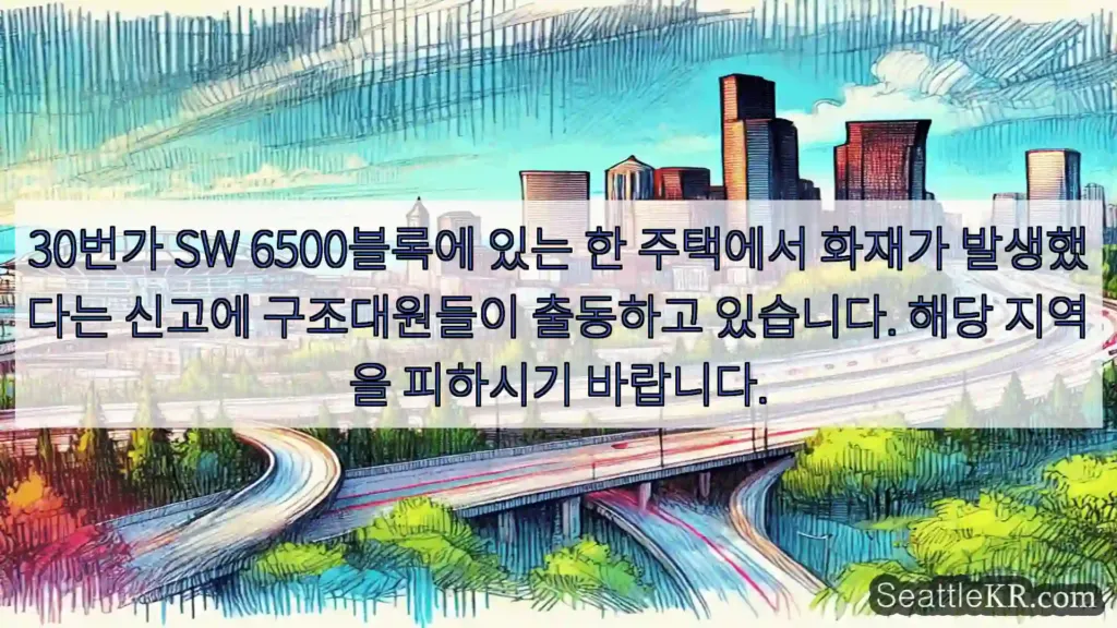 30번가 SW 6500블록에 있는 한 주택에서 화재가 발생했다는 신고에 구조대원들이