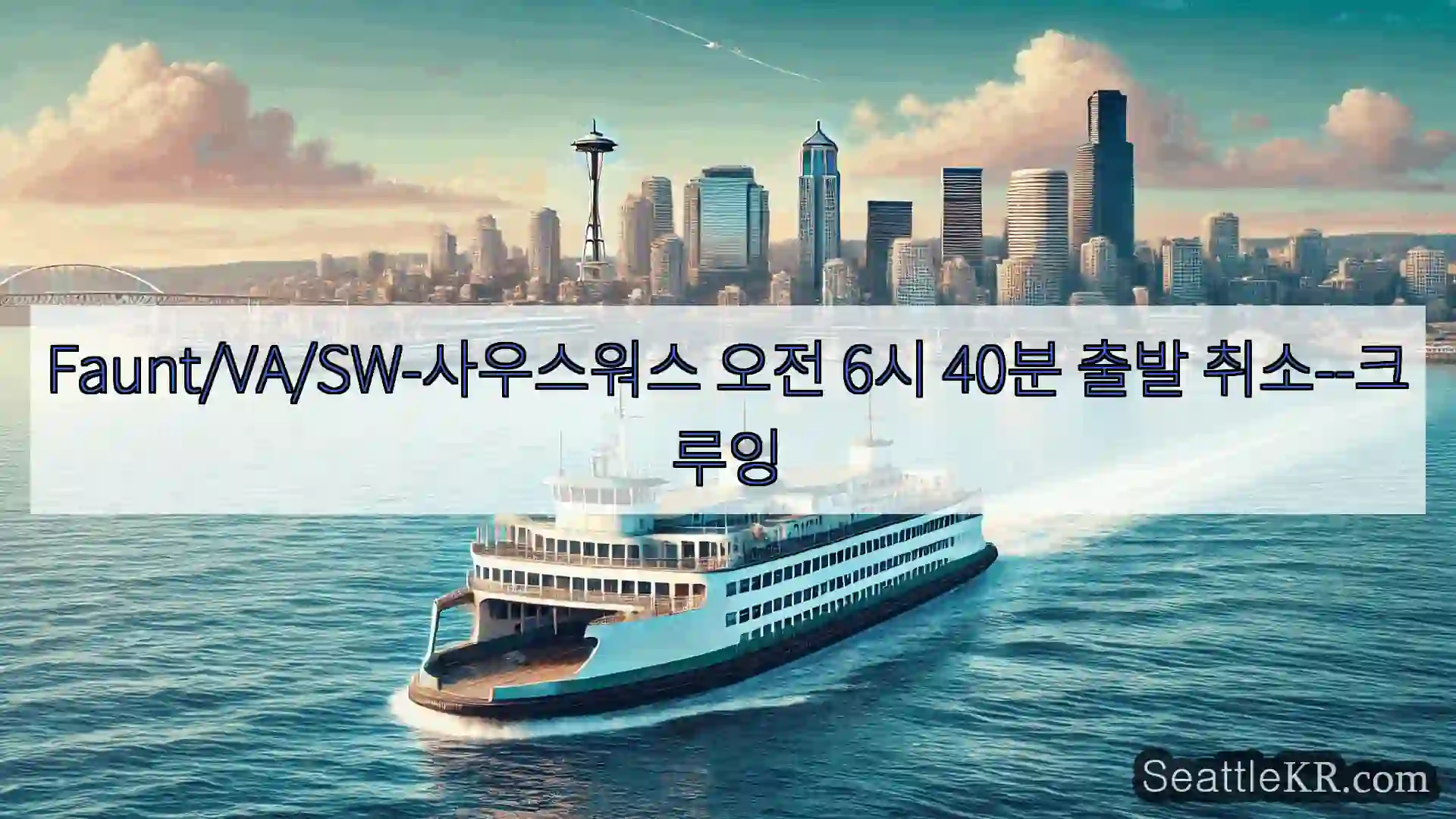 Faunt/VA/SW-사우스워스 오전 6시 40분 출발 취소–크루잉