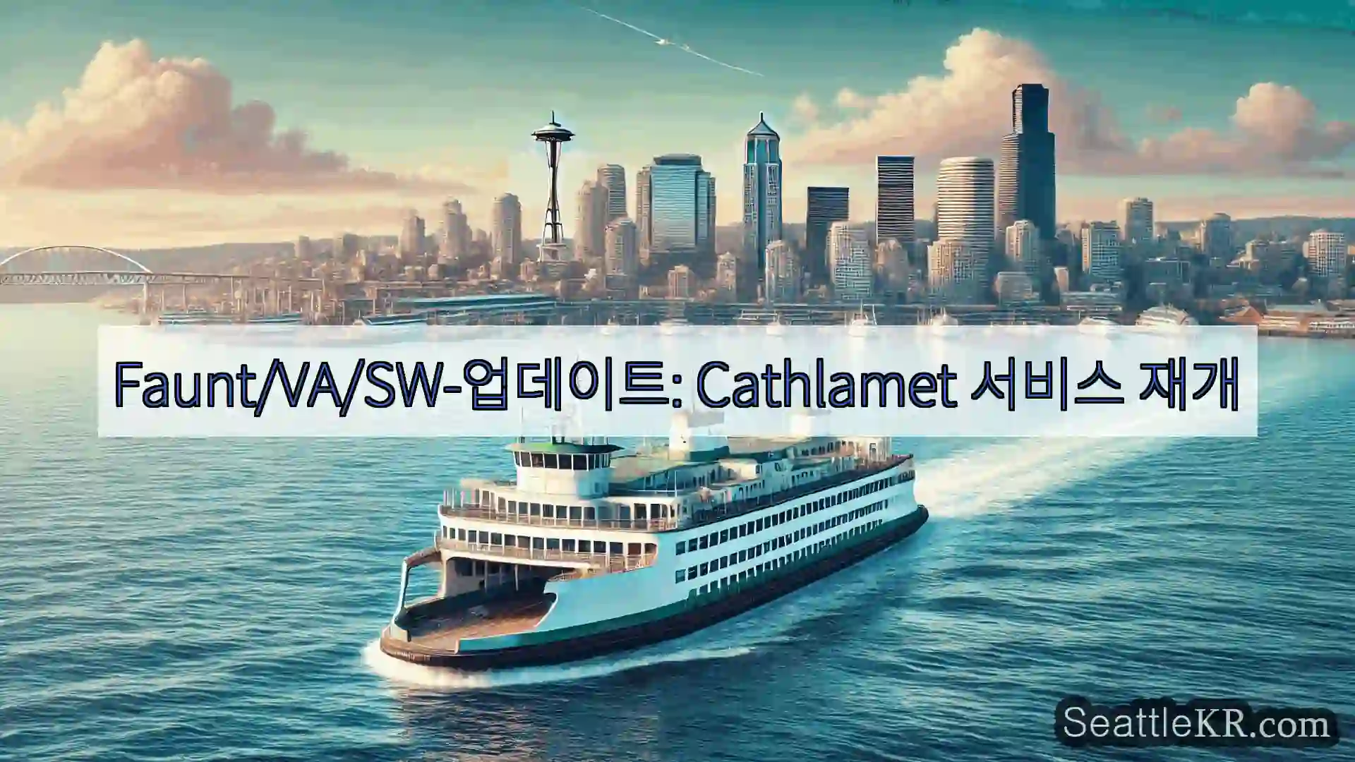 Faunt/VA/SW-업데이트: Cathlamet 서비스 재개